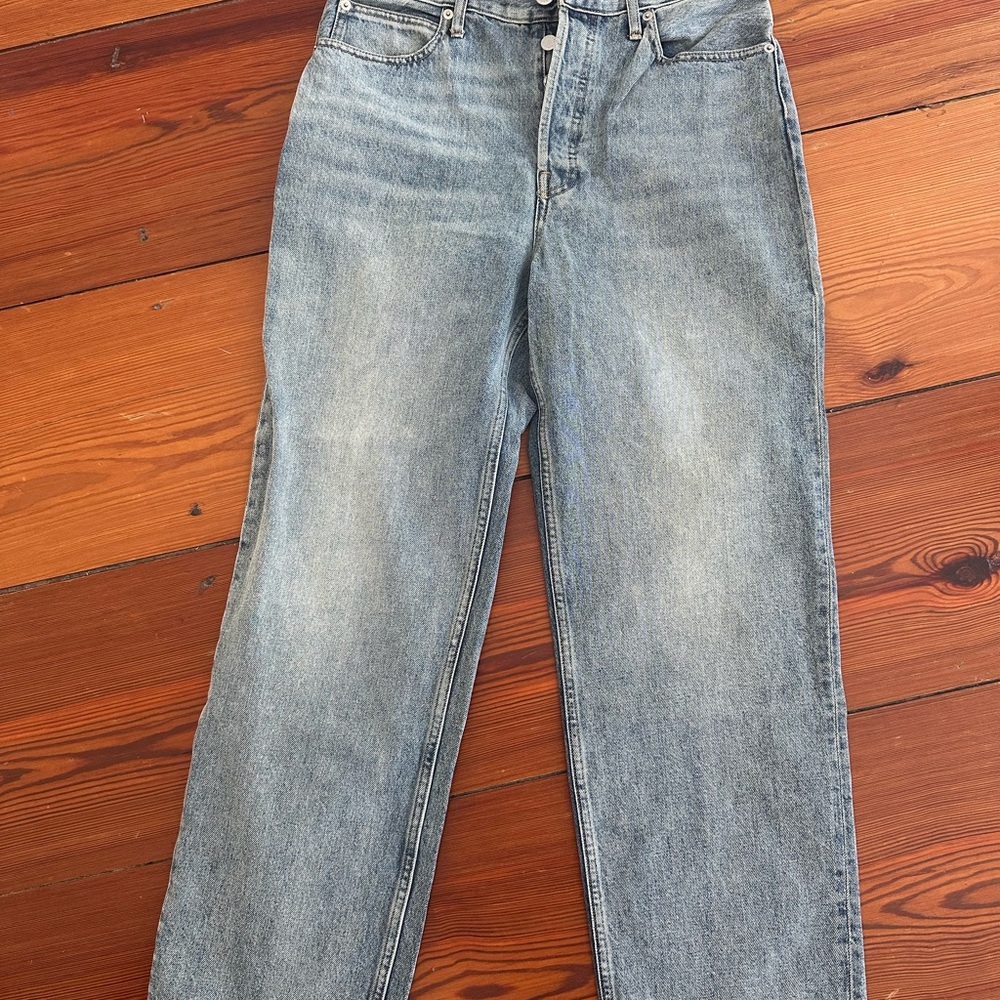 Everlane 90s Way High Rise Jeans - Blue non Stretch Denim